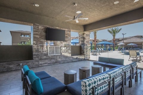 Seating area at Level 25 at Oquendo by Picerne, Las Vegas, Nevada